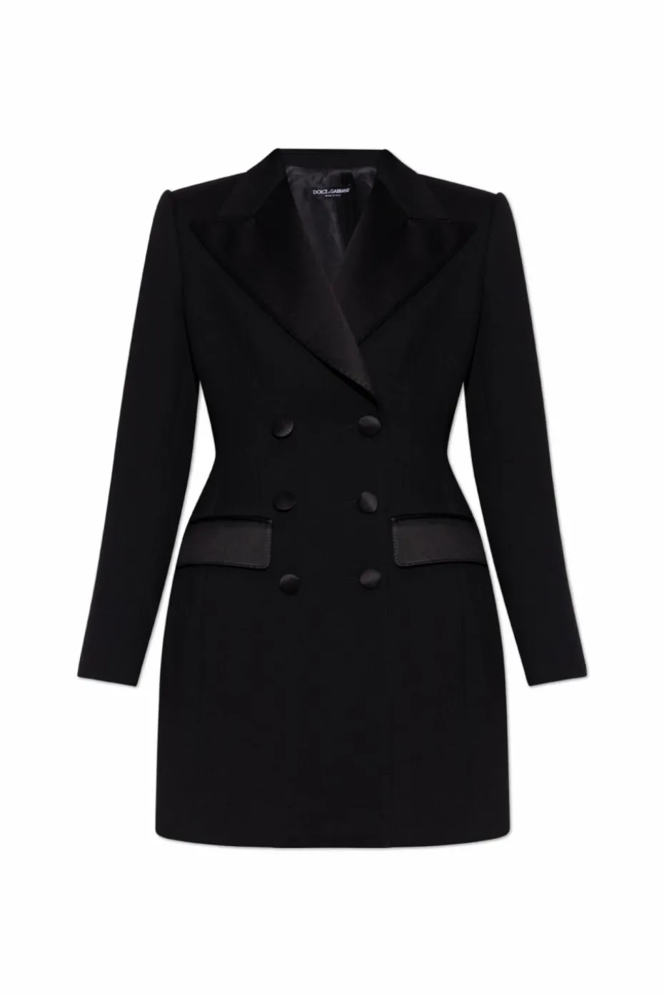 Dolce & Gabbana CZARNY Wełniana marynarka