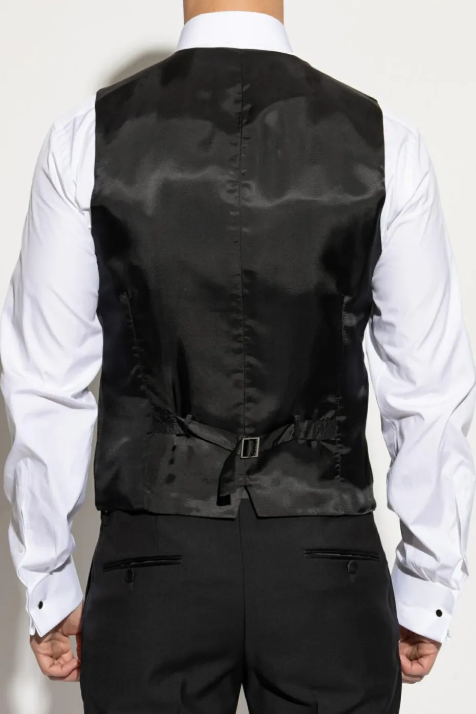 Dolce & Gabbana CZARNY Wełniany garnitur