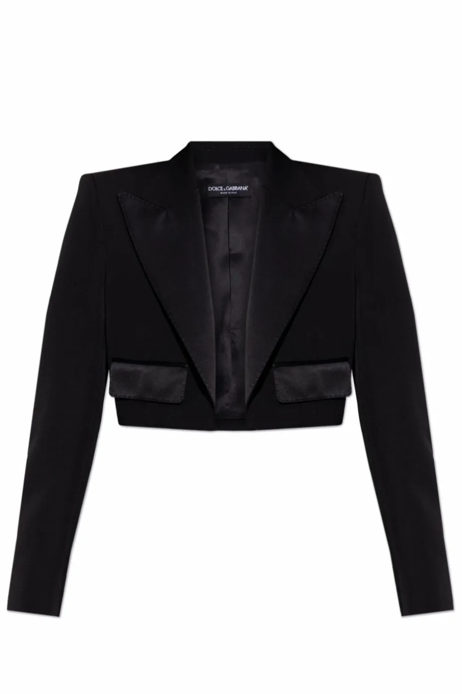 Dolce & Gabbana CZARNY Wełniana marynarka