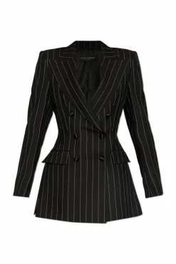 Dolce & Gabbana CZARNY Wełniana marynarka
