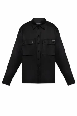 Dolce & Gabbana CZARNY Wełniana koszula