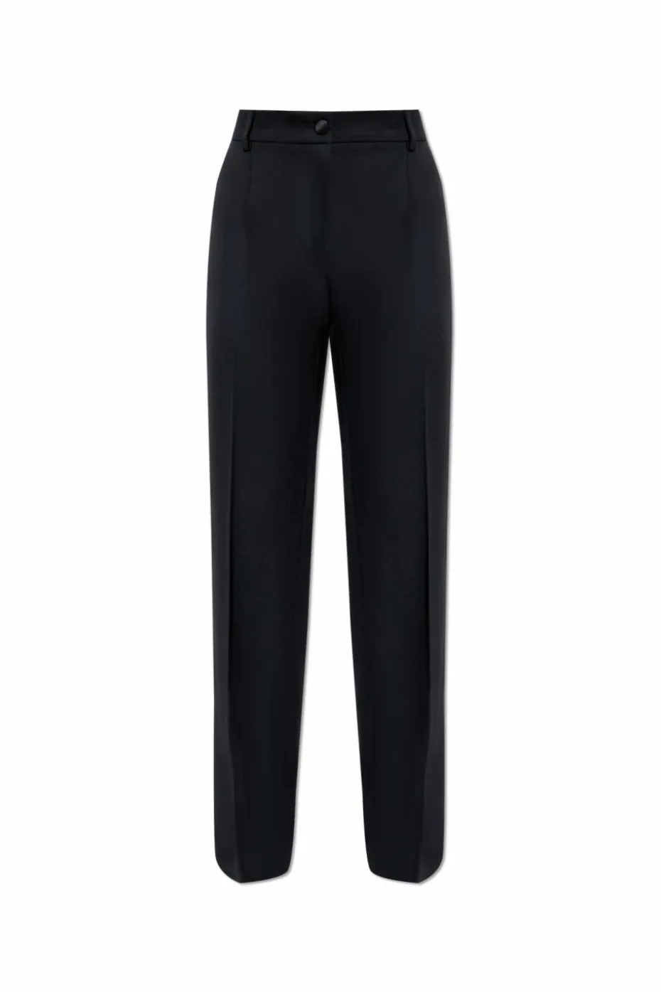 Dolce & Gabbana CZARNY Wełniane spodnie
