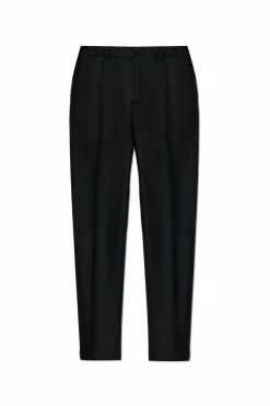 Dolce & Gabbana CZARNY Wełniane spodnie