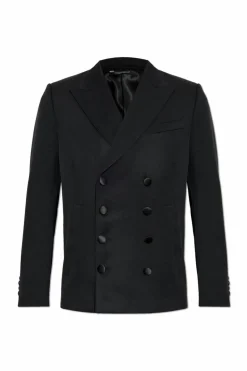 Dolce & Gabbana CZARNY Wełniana marynarka