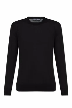 Dolce & Gabbana CZARNY Wełniany sweter