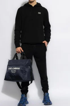 Dolce & Gabbana CZARNY Wełniana bluza z logo
