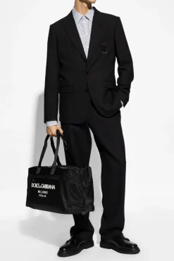 Dolce & Gabbana CZARNY Wełniana marynarka
