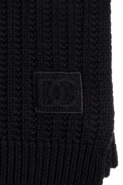 Dolce & Gabbana CZARNY Wełniany szal
