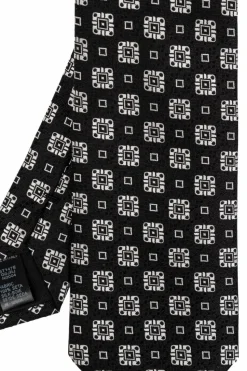 Dolce & Gabbana CZARNY Wzorzysty krawat