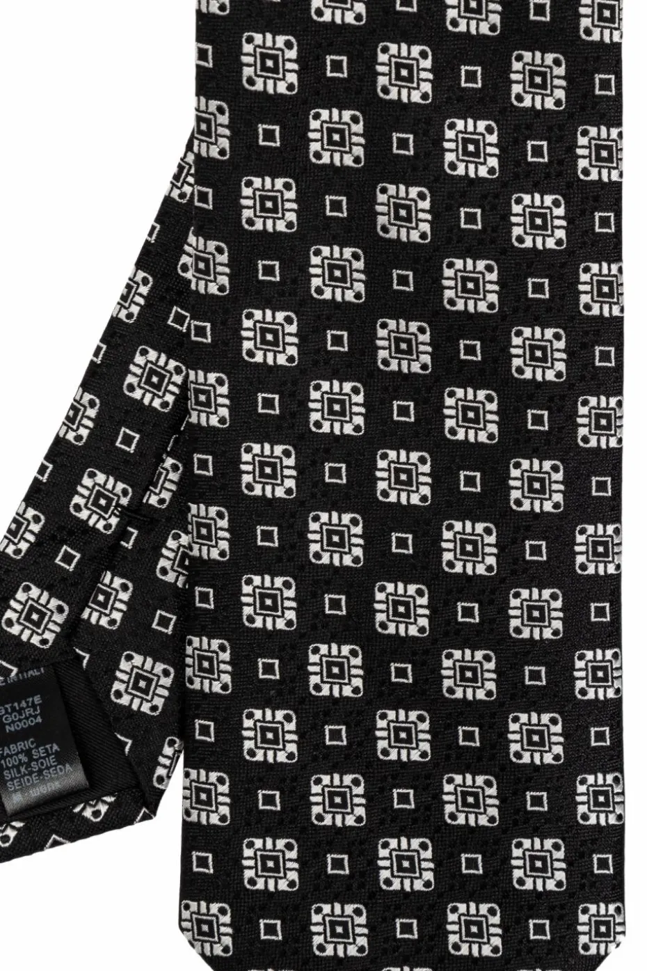 Dolce & Gabbana CZARNY Wzorzysty krawat