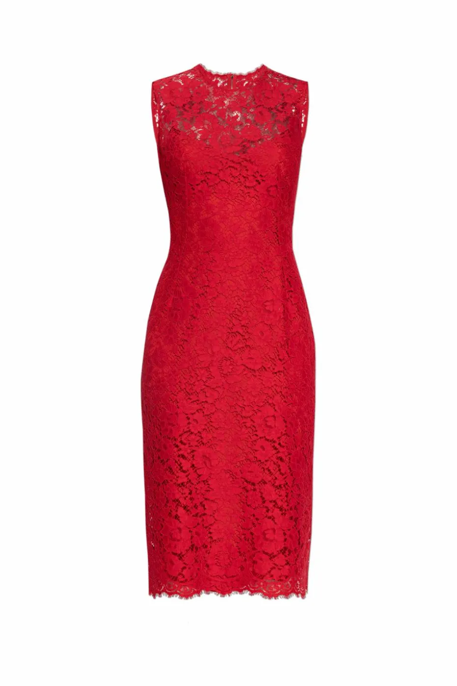 Dolce & Gabbana CZERWONY Ażurowa sukienka