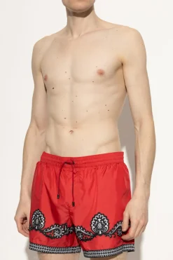 Dolce & Gabbana CZERWONY Szorty kąpielowe