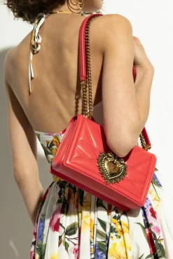 Dolce & Gabbana CZERWONY Torba na ramię `Devotion Medium`
