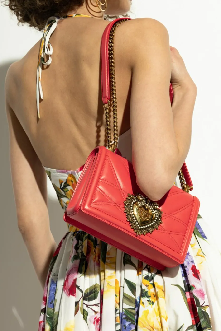 Dolce & Gabbana CZERWONY Torba na ramię `Devotion Medium`
