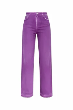 Dolce & Gabbana FIOLETOWY Jeansy z rozszerzanymi nogawkami