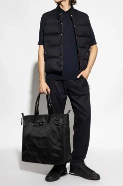 Dolce & Gabbana GRANATOWY Dwustronna kurtka puchowa