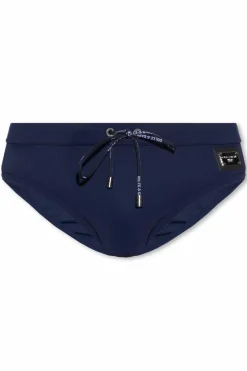 Dolce & Gabbana GRANATOWY Slipy kąpielowe