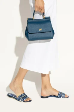 Dolce & Gabbana GRANATOWY Torba do ręki `Sicily Medium`