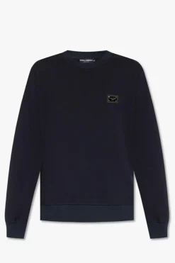 Dolce & Gabbana GRANATOWY Bluza z logo