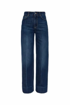 Dolce & Gabbana GRANATOWY Jeansy z rozszerzanymi nogawkami