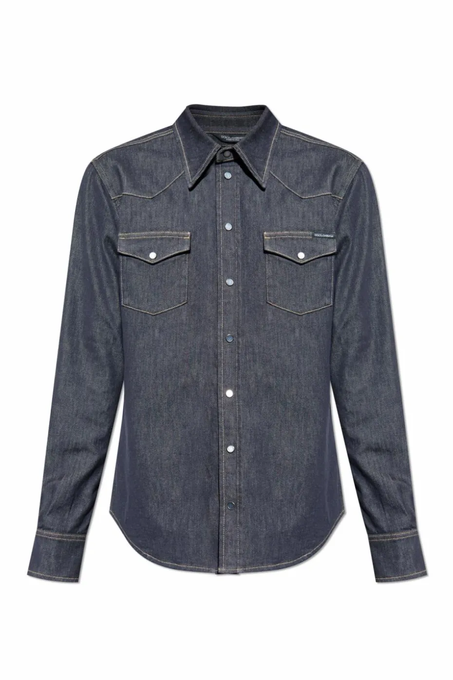 Dolce & Gabbana GRANATOWY Jeansowa koszula
