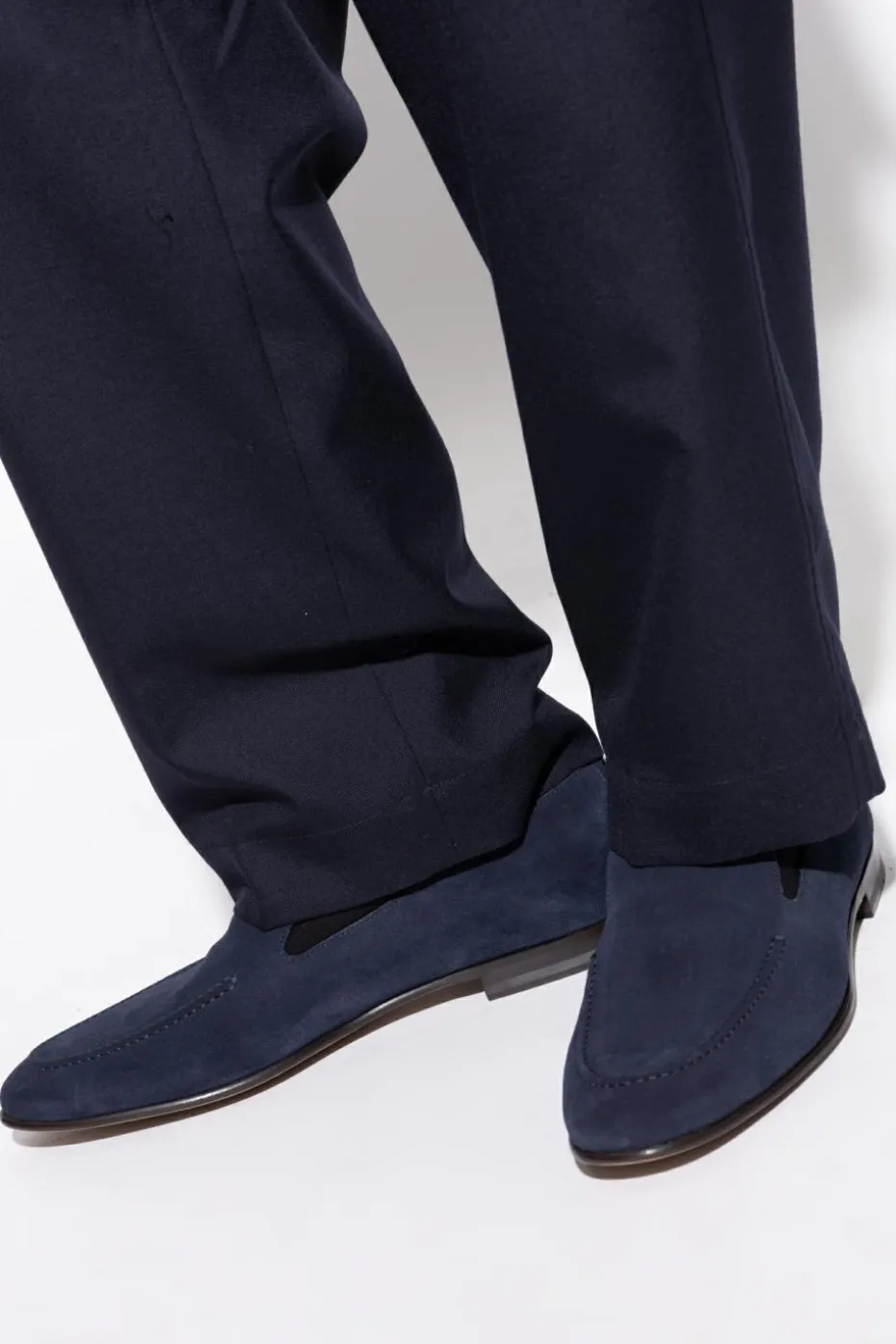 Dolce & Gabbana GRANATOWY Zamszowe buty `Split`