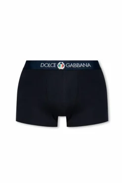 Dolce & Gabbana GRANATOWY Bokserki z logo