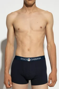 Dolce & Gabbana GRANATOWY Bokserki z logo