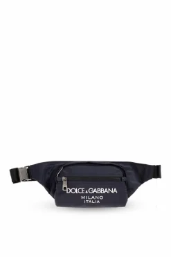 Dolce & Gabbana GRANATOWY Torba na pas z logo