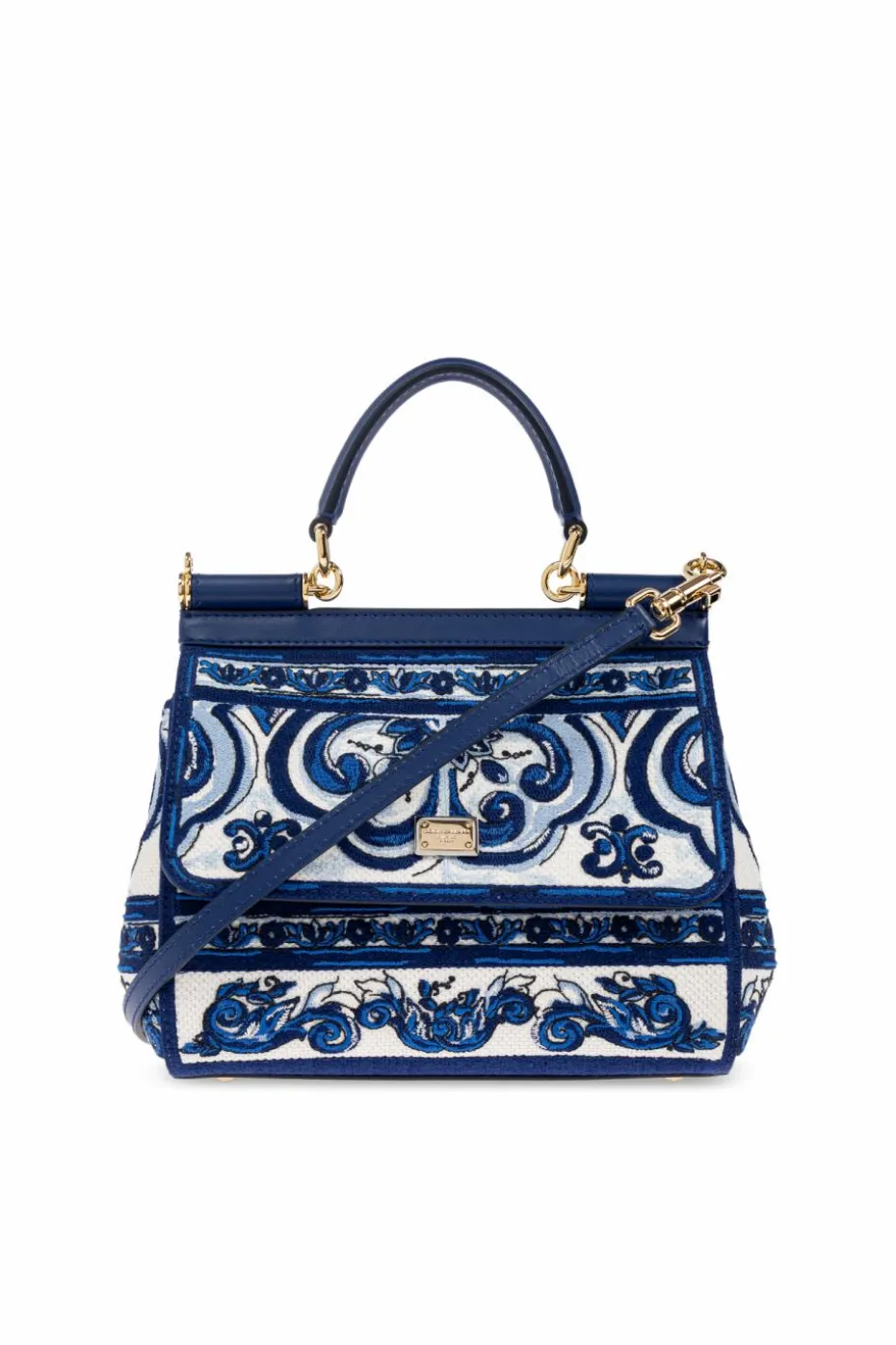 Dolce & Gabbana GRANATOWY Torba do ręki `Sicily Medium`