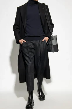 Dolce & Gabbana GRANATOWY Wełniany golf