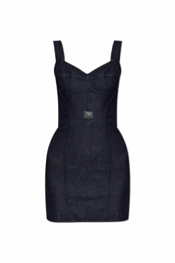 Dolce & Gabbana GRANATOWY Jeansowa sukienka