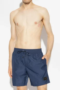 Dolce & Gabbana GRANATOWY Szorty kąpielowe