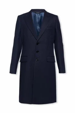 Dolce & Gabbana GRANATOWY Płaszcz z kieszeniami