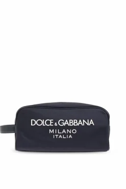 Dolce & Gabbana GRANATOWY Kosmetyczka z logo