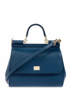 Dolce & Gabbana GRANATOWY Torba do ręki `Sicily Large`