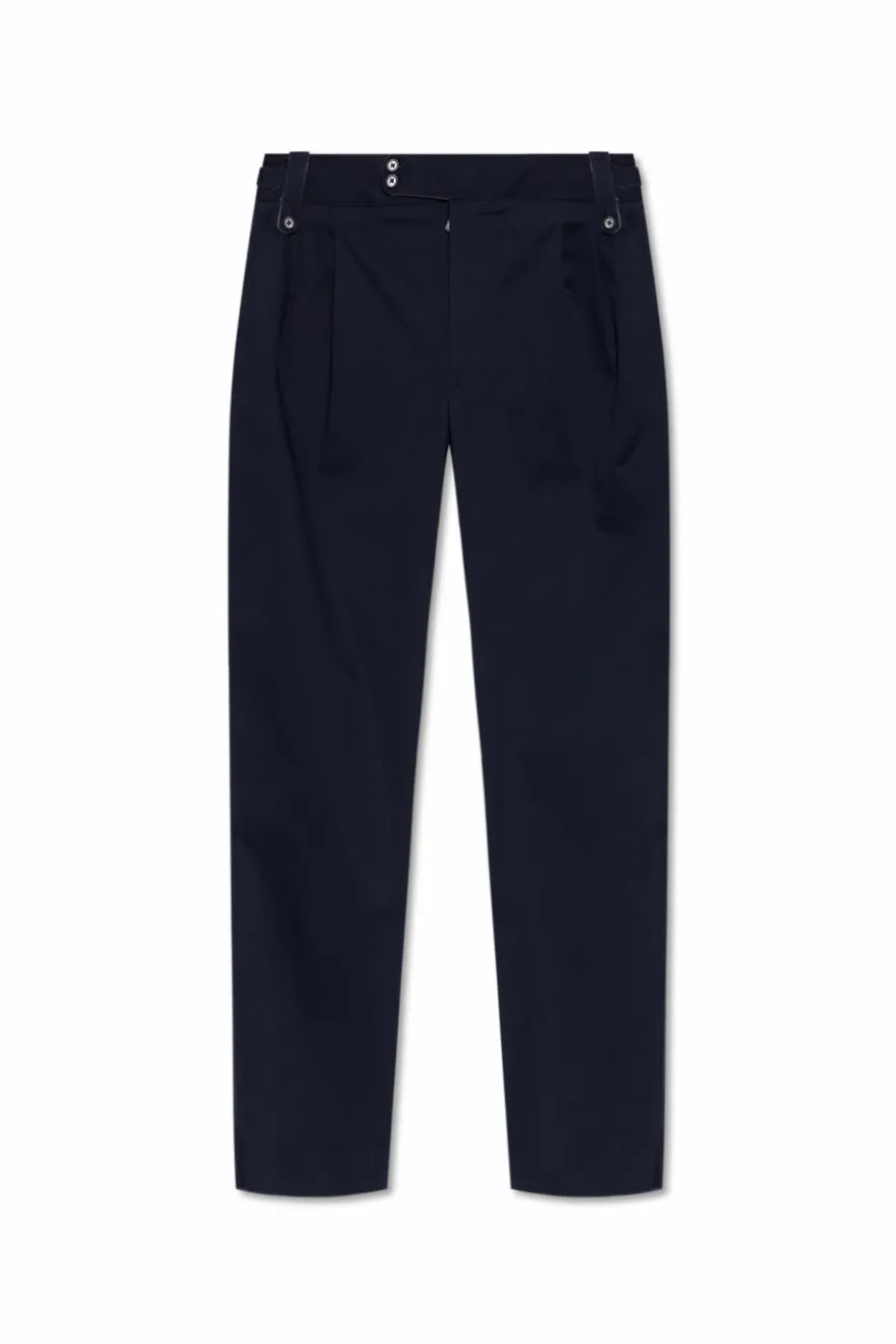 Dolce & Gabbana GRANATOWY Spodnie z zaszewkami