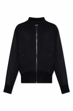 Dolce & Gabbana GRANATOWY Kaszmirowa kurtka