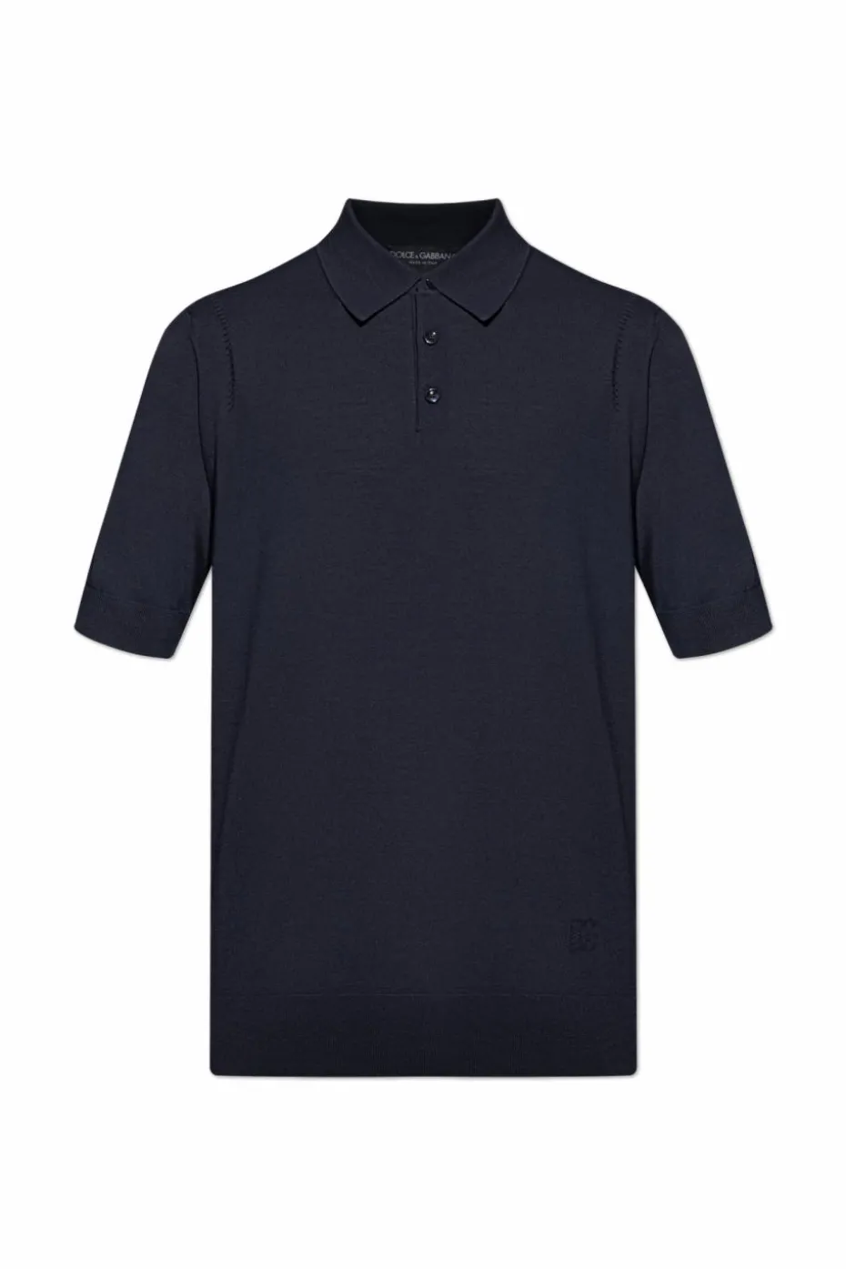 Dolce & Gabbana GRANATOWY Wełniane polo