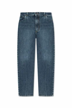 Dolce & Gabbana GRANATOWY Jeansy z nogawkami o prostym kroju