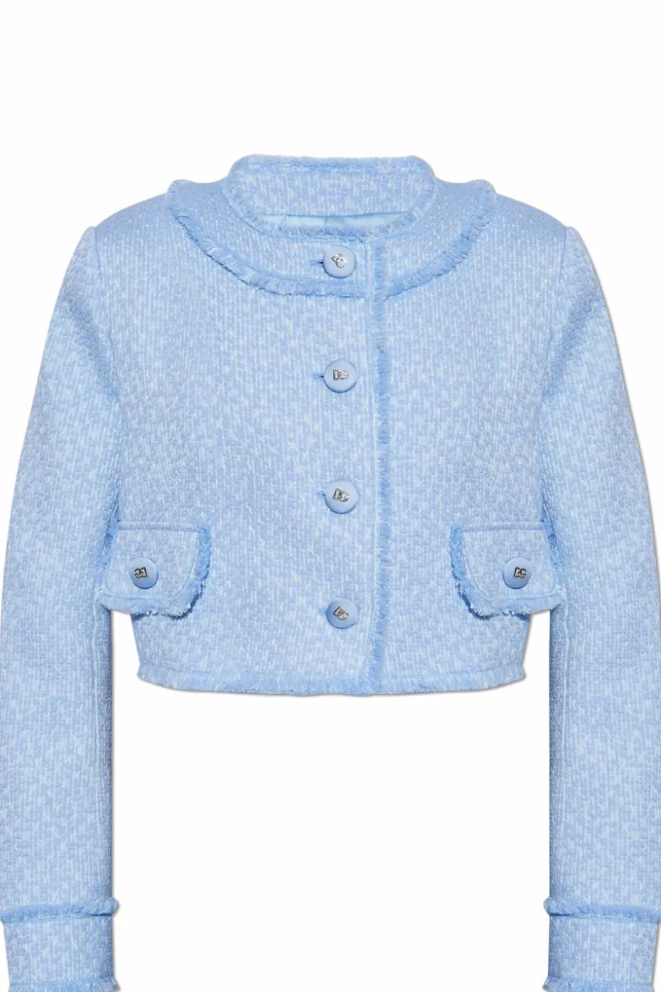 Dolce & Gabbana jasnoniebieski Tweedowa marynarka
