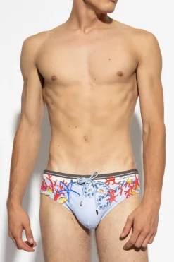 Dolce & Gabbana jasnoniebieski Slipy kąpielowe