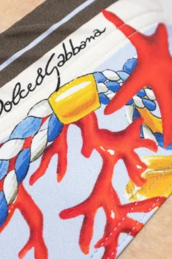 Dolce & Gabbana jasnoniebieski Slipy kąpielowe