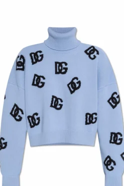 Dolce & Gabbana jasnoniebieski Golf z logo
