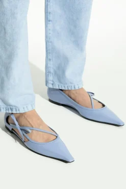 Dolce & Gabbana jasnoniebieski Skórzane baleriny