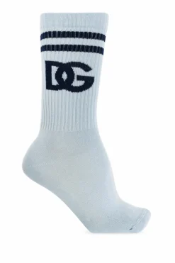Dolce & Gabbana jasnoniebieski Skarpety z logo