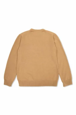 Dolce & Gabbana Kids beżowy Sweter z wyszytym logo