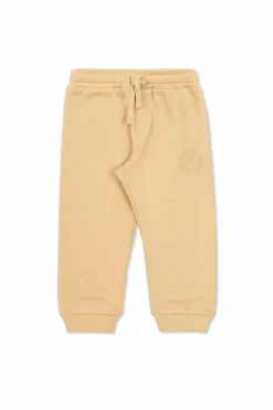 Dolce & Gabbana Kids beżowy Spodnie dresowe z logo