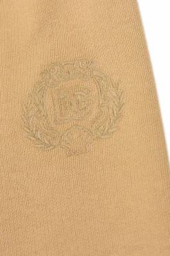 Dolce & Gabbana Kids beżowy Spodnie dresowe z logo