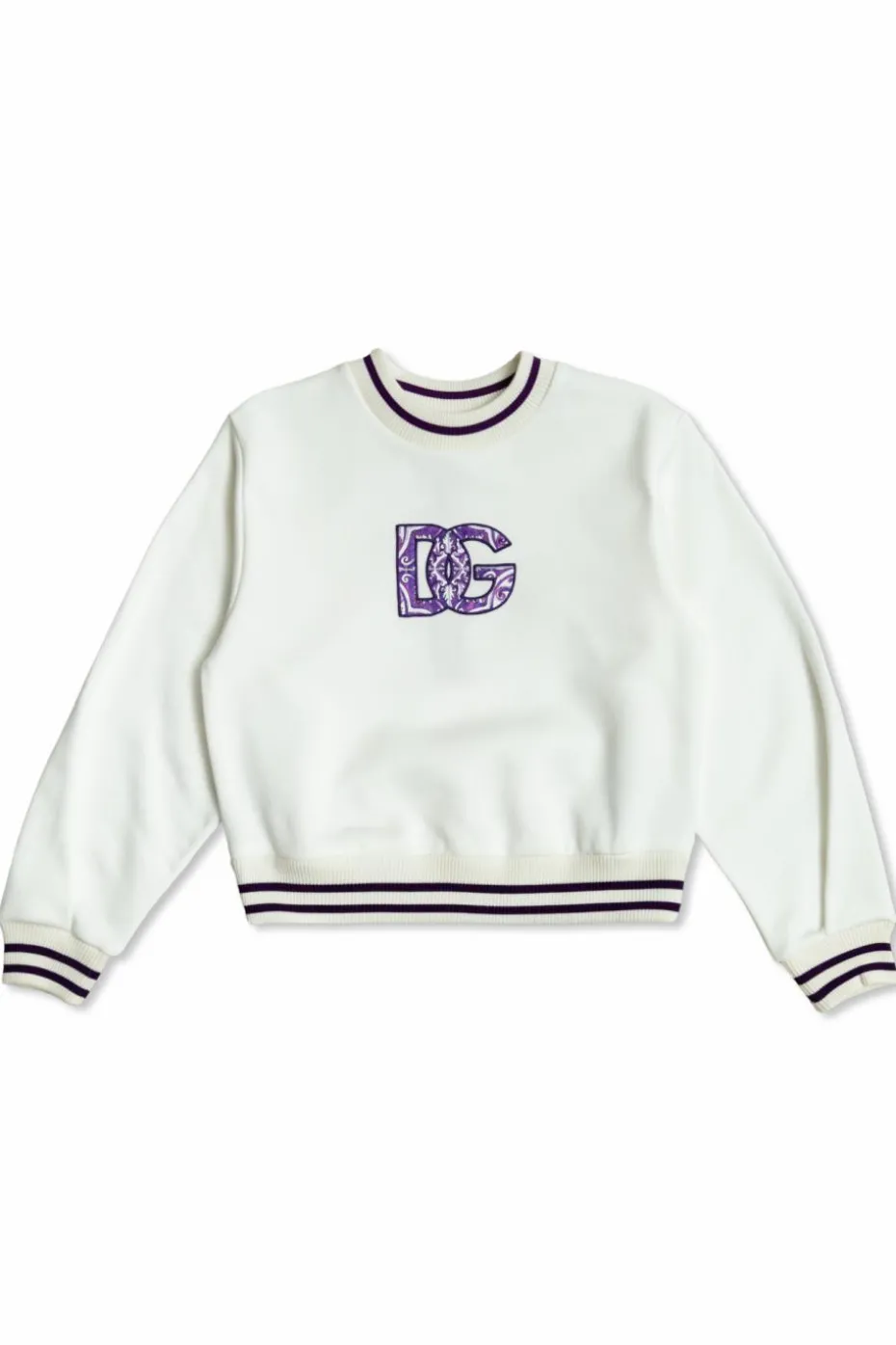 Dolce & Gabbana Kids BIAŁY Bluza z logo
